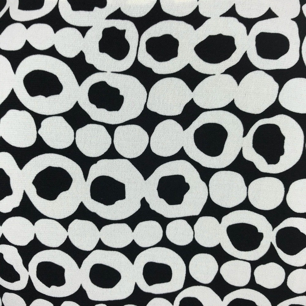 Maggy London Empire Waist Dress Sz 4 Black White - Picture 5 of 8
